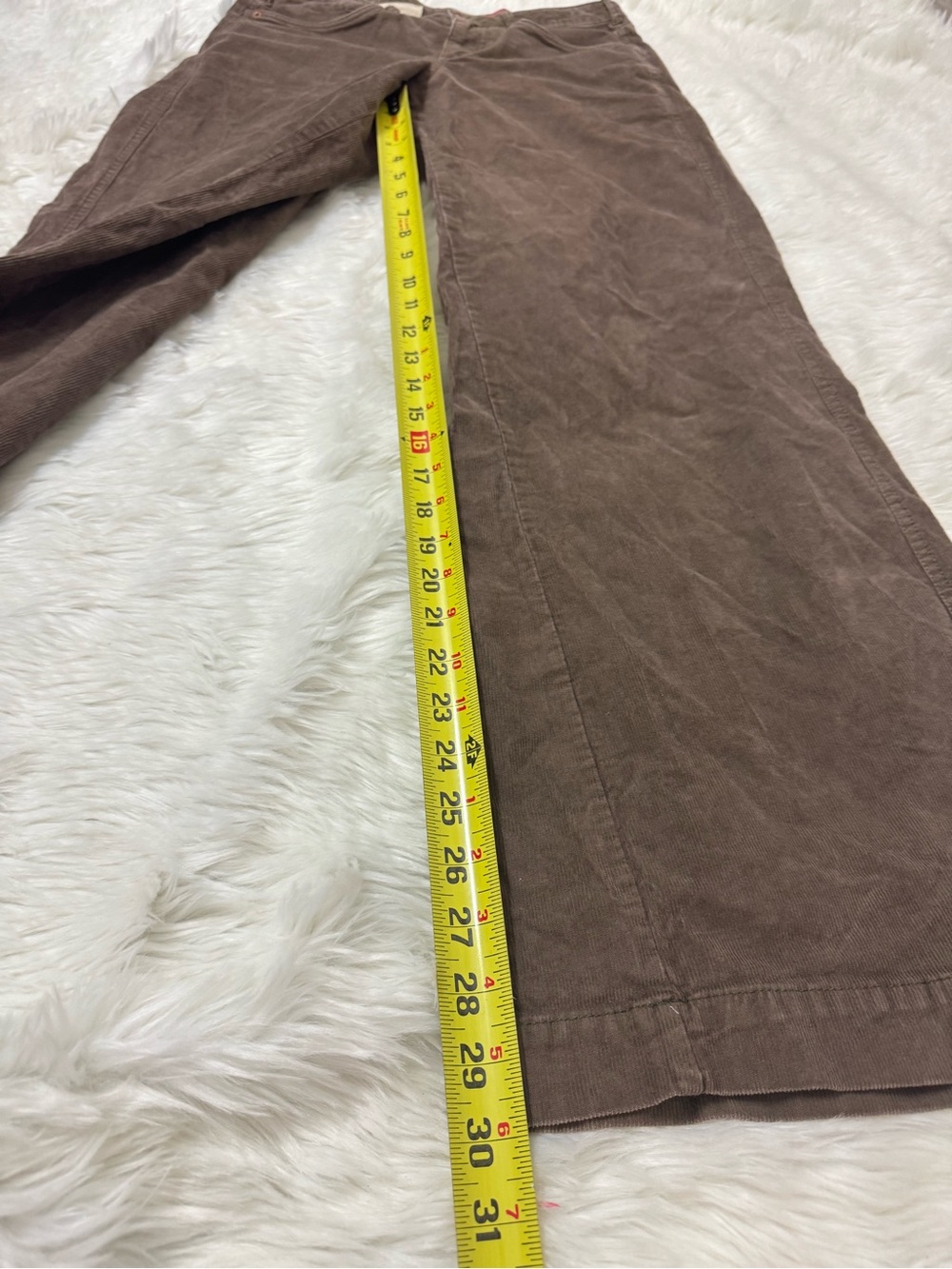 Anthropologie Pilcro The Gwen Full Length Wide Leg Corduroy Pants Women Sz 28 - Picture 5 of 11